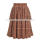 Printed Polka Dot Elastic Polyester Pleated Long Skirt